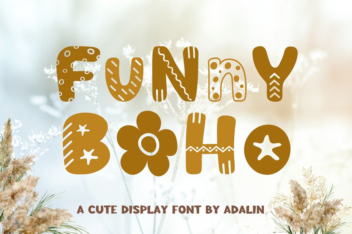 Пример шрифта Funny Boho