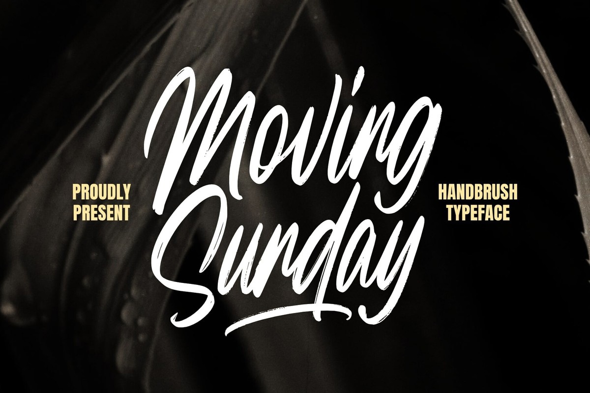 Пример шрифта Moving Sunday