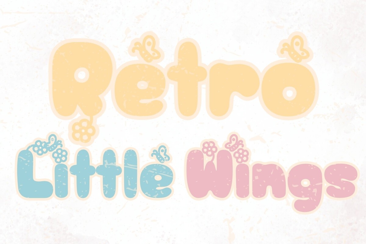 Пример шрифта Retro Little Wings