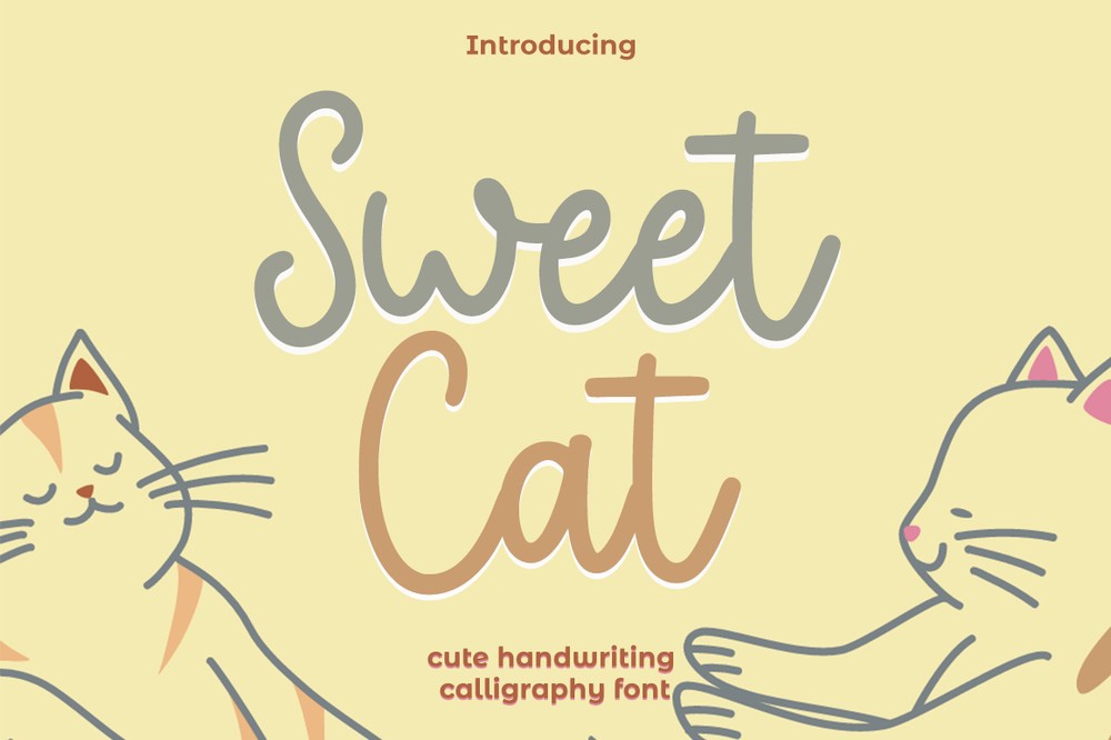 Пример шрифта Sweet Cat