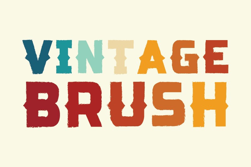 Пример шрифта Vintage Brush Regular