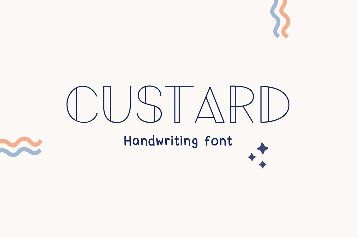 Пример шрифта Custard