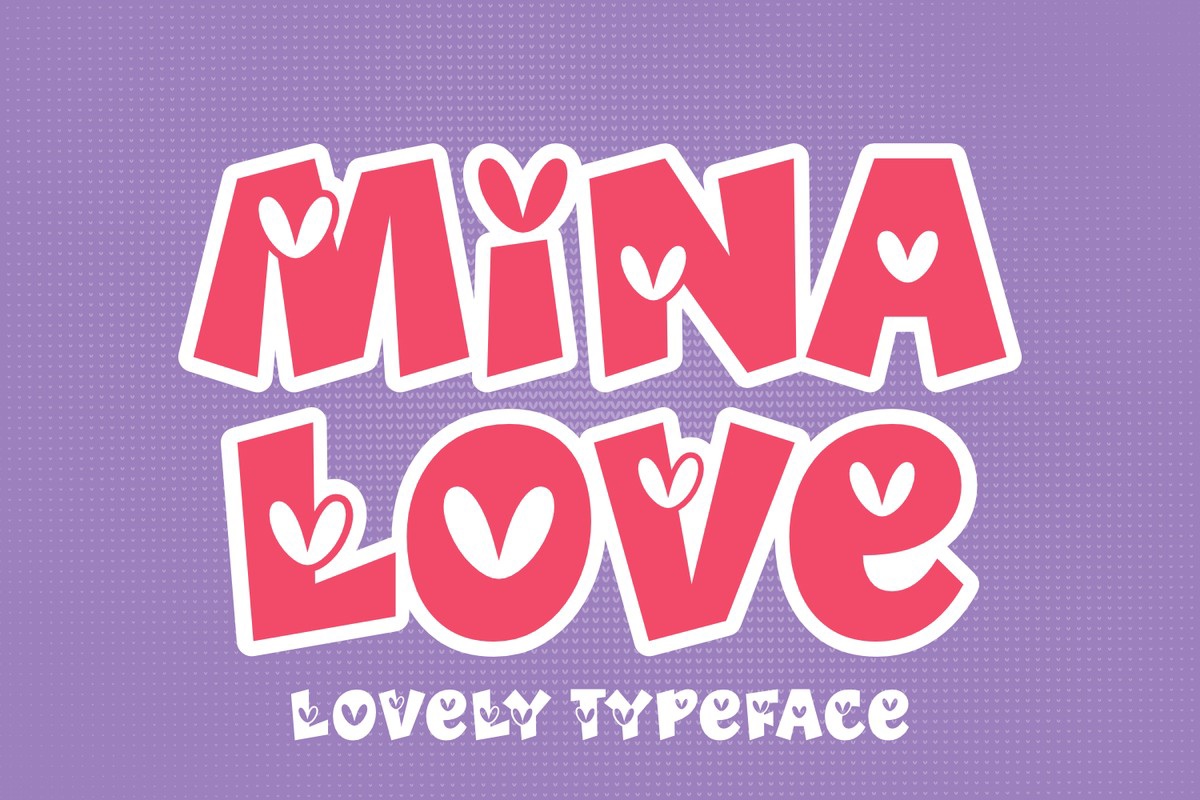 Пример шрифта Mina Love