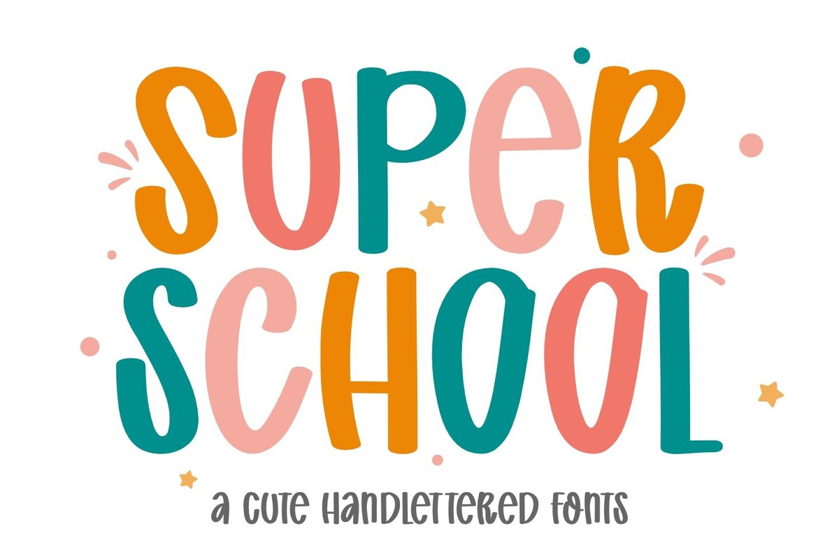 Пример шрифта Super School Regular