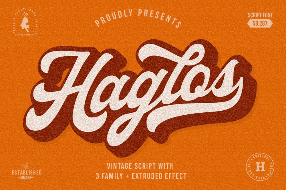 Пример шрифта Haglos Regular