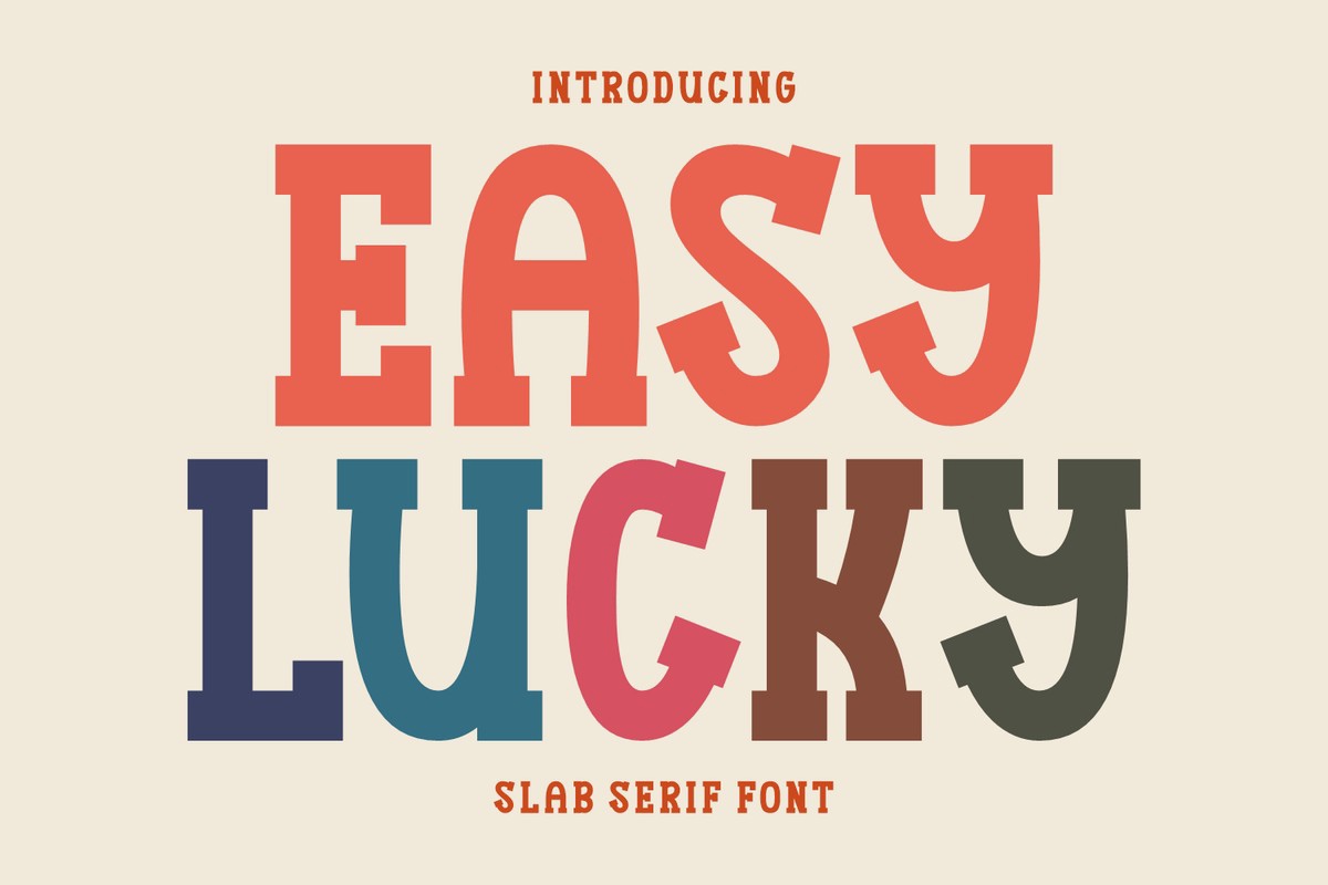 Пример шрифта Easy Lucky