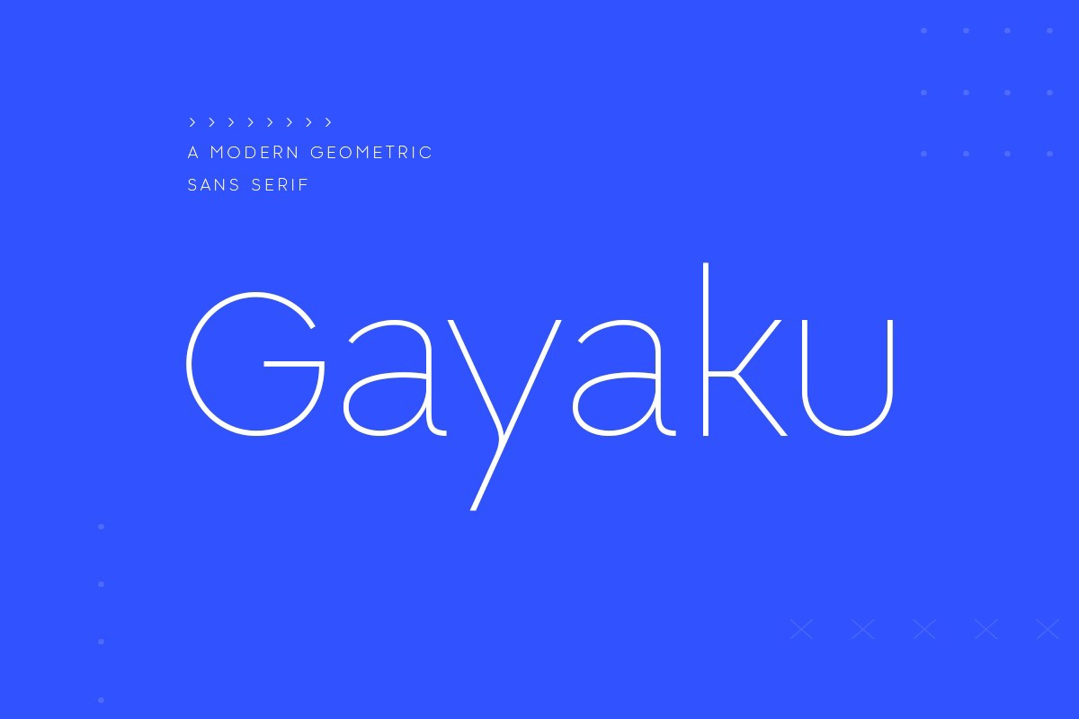 Пример шрифта Gayaku