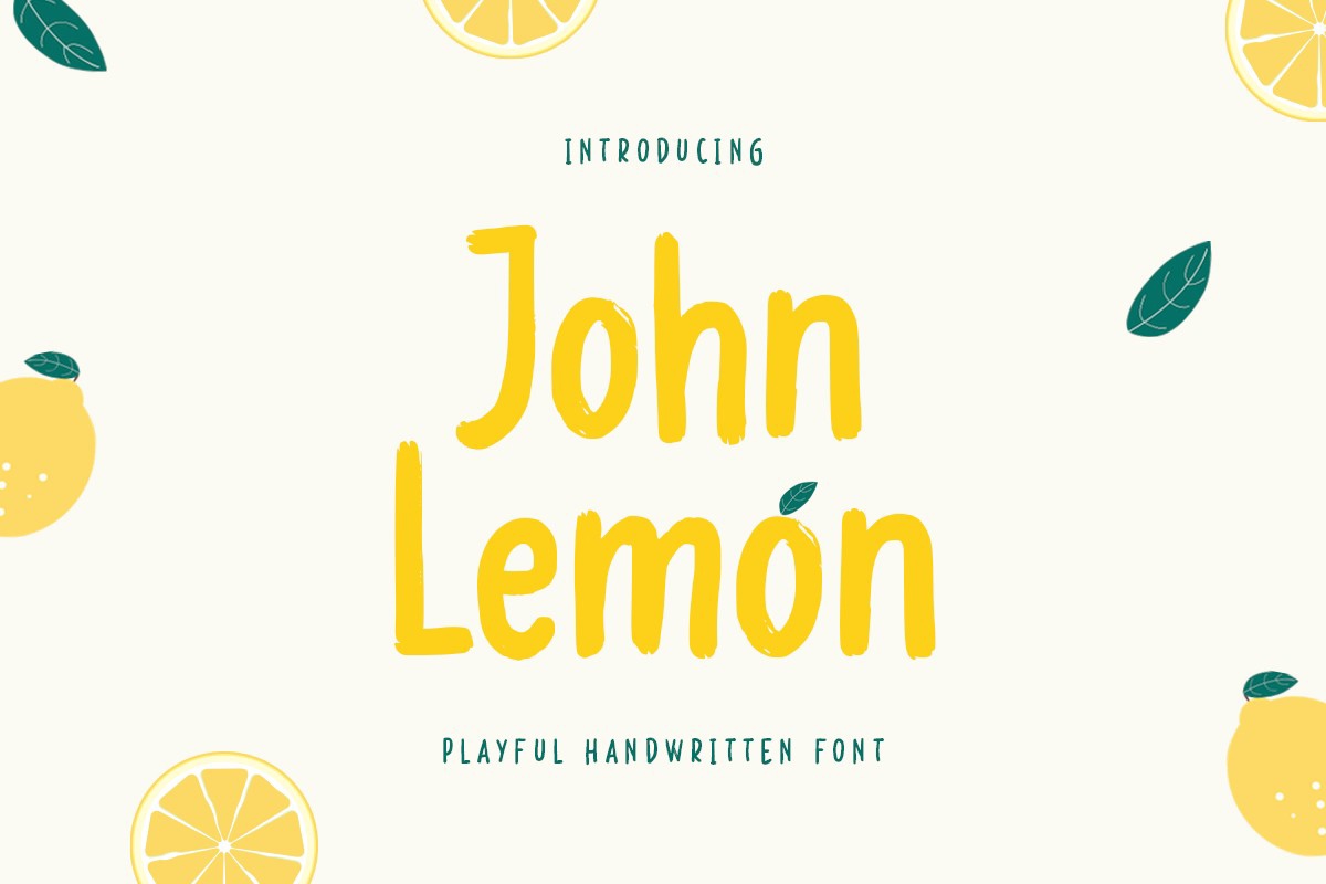 Пример шрифта John Lemon