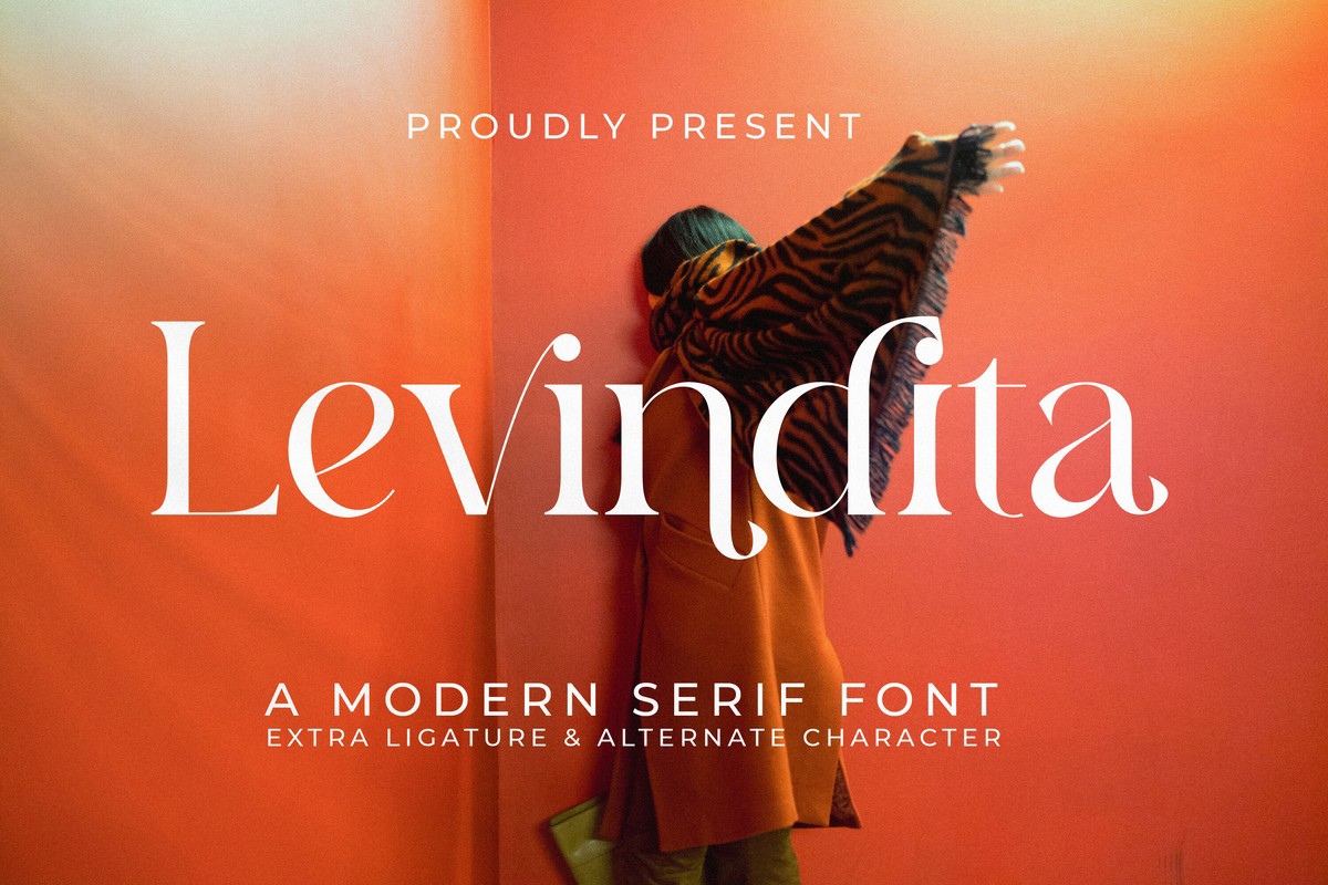 Пример шрифта Levindita Regular