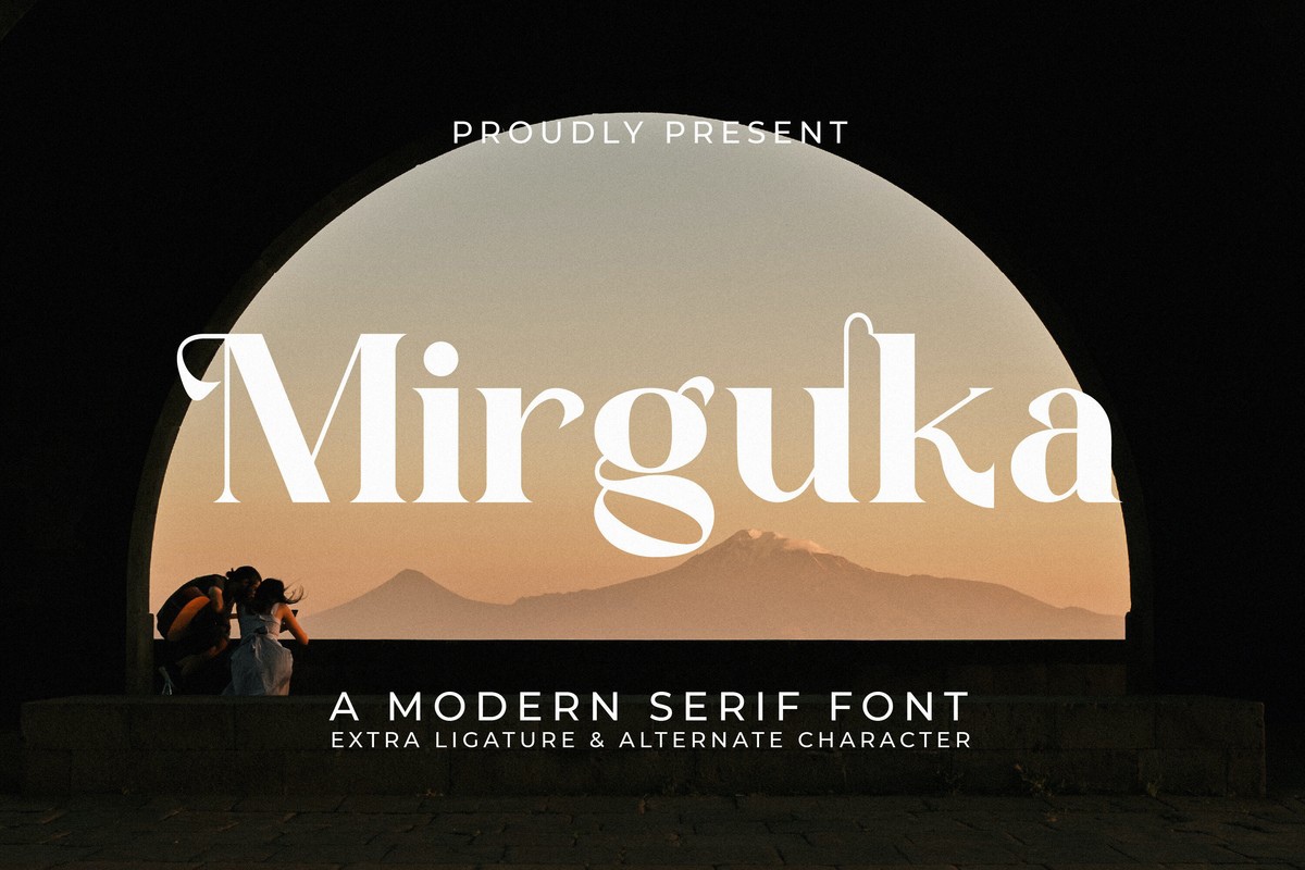 Пример шрифта Mirguka