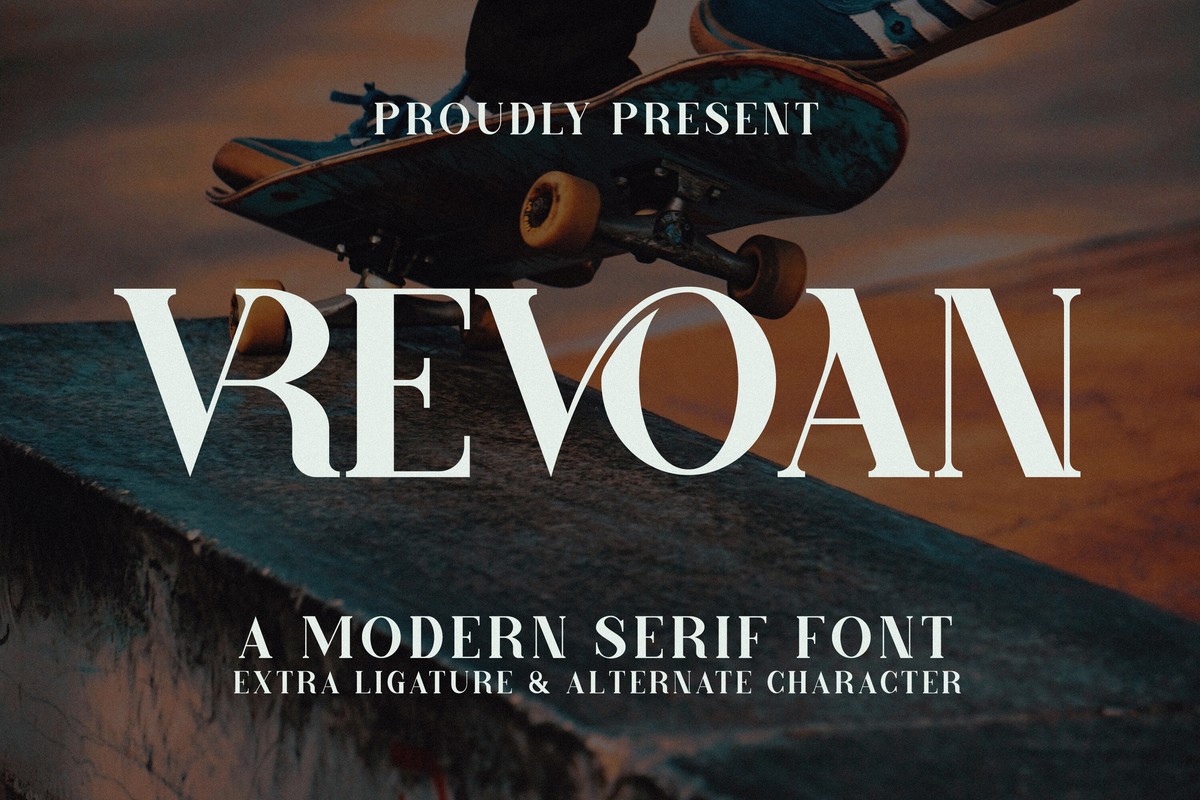 Пример шрифта Vrevoan Regular