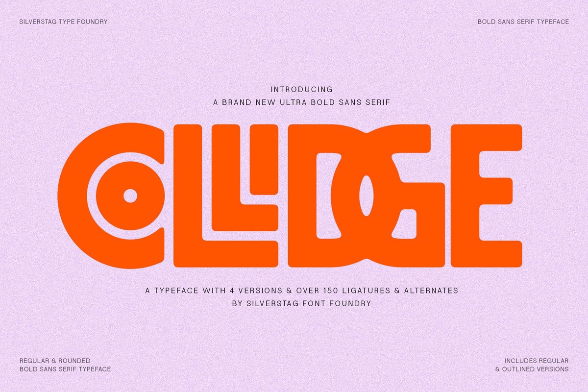 Пример шрифта Collidge Rounded Outline