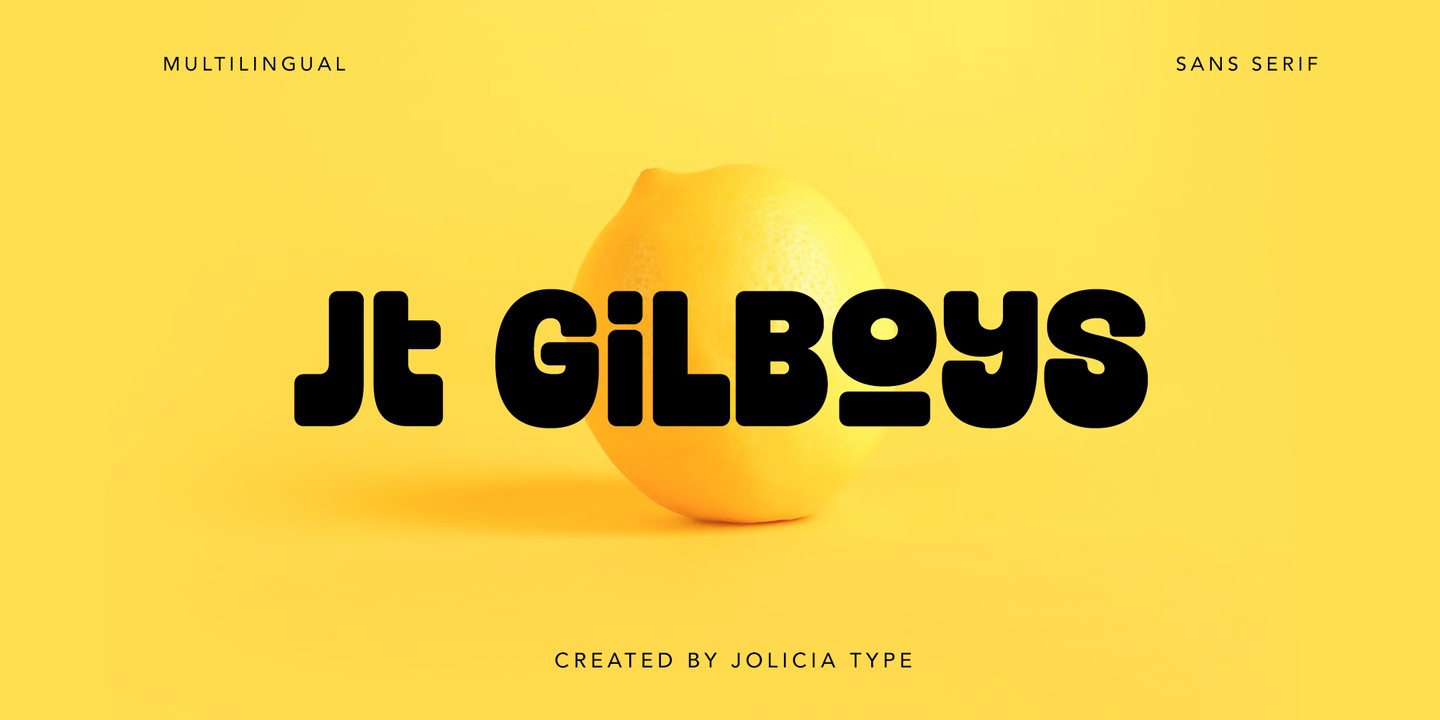 Пример шрифта JT Gilboys Regular