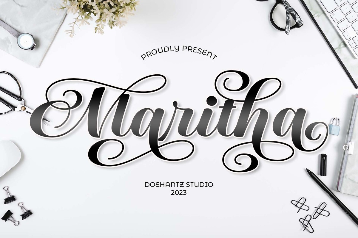 Пример шрифта Maritha Regular