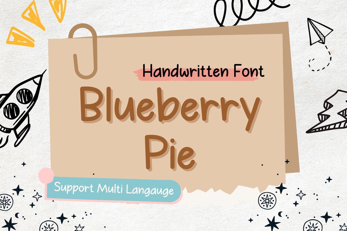 Пример шрифта Blueberry Pie