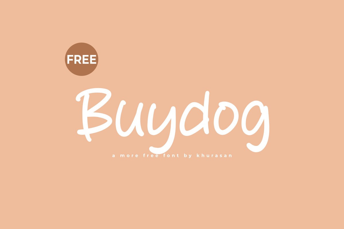 Пример шрифта Buydog