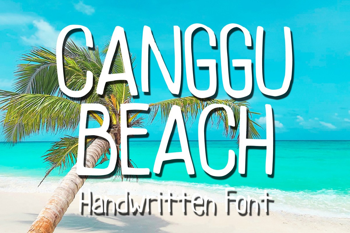 Пример шрифта Canggu Beach Regular