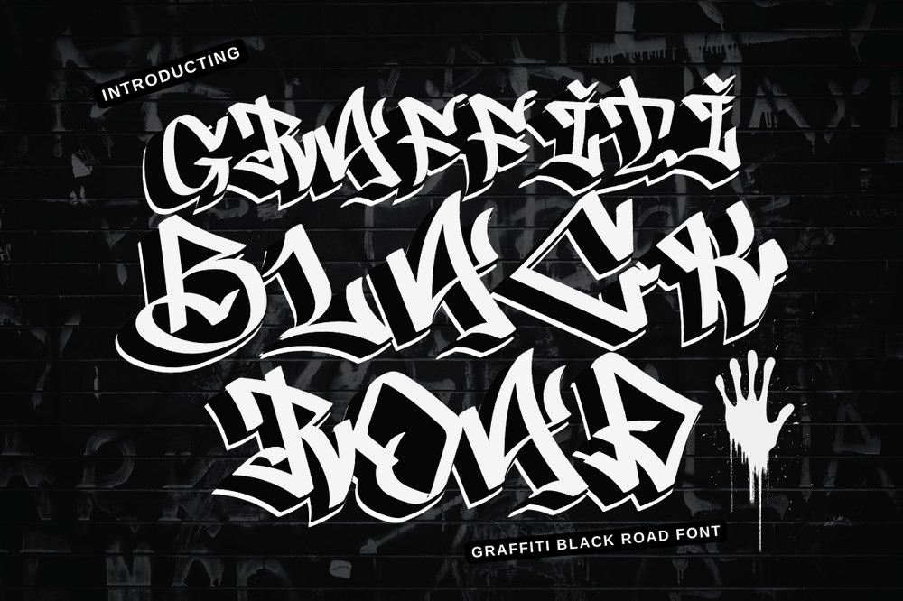 Пример шрифта Graffiti Black Road Regular