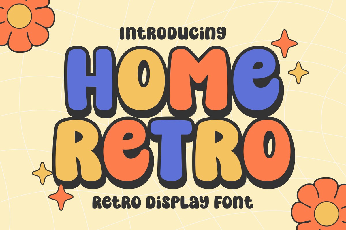 Пример шрифта Home Retro