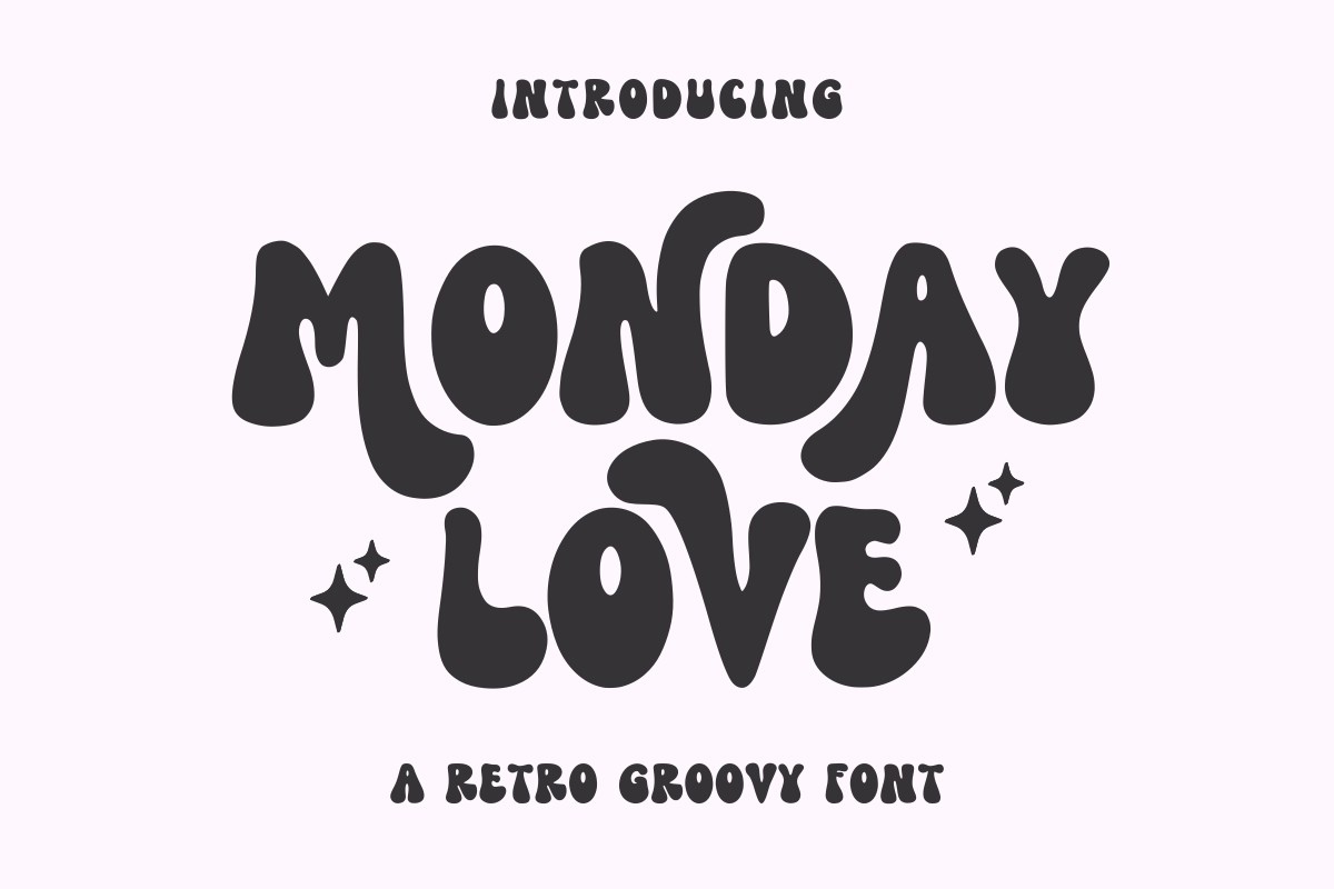 Пример шрифта Monday Love