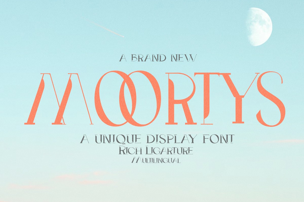 Пример шрифта Moortys Italic