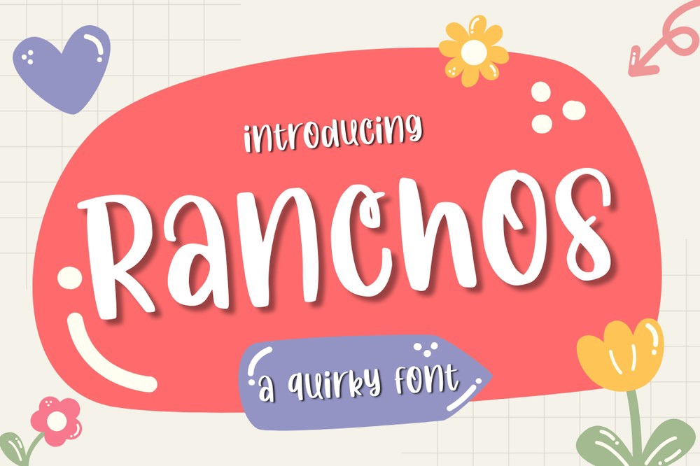 Пример шрифта Ranchos