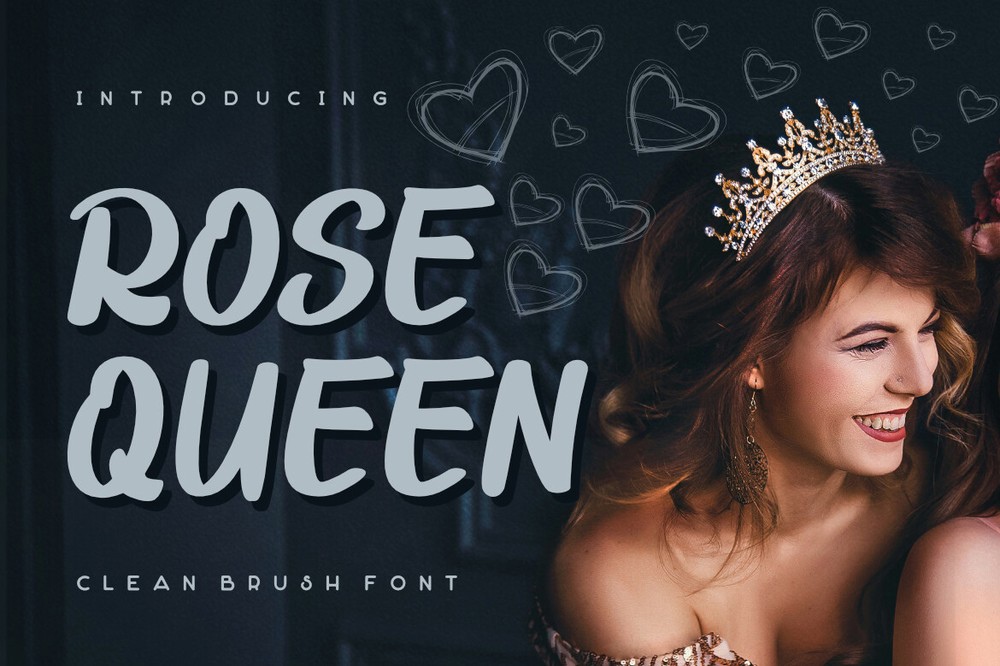 Пример шрифта Rose Queen