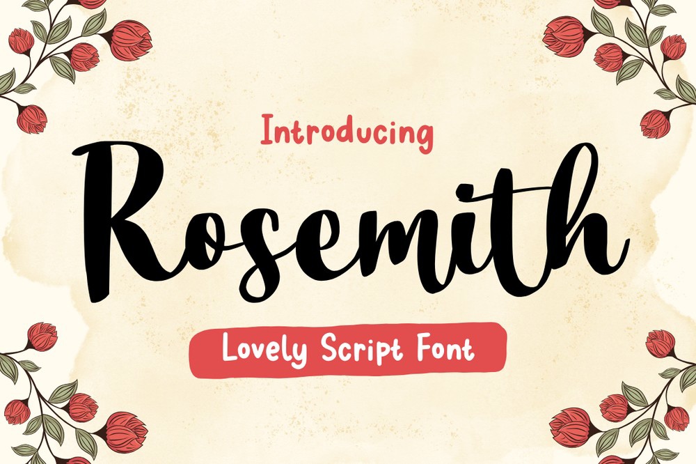 Пример шрифта Rosemith Regular