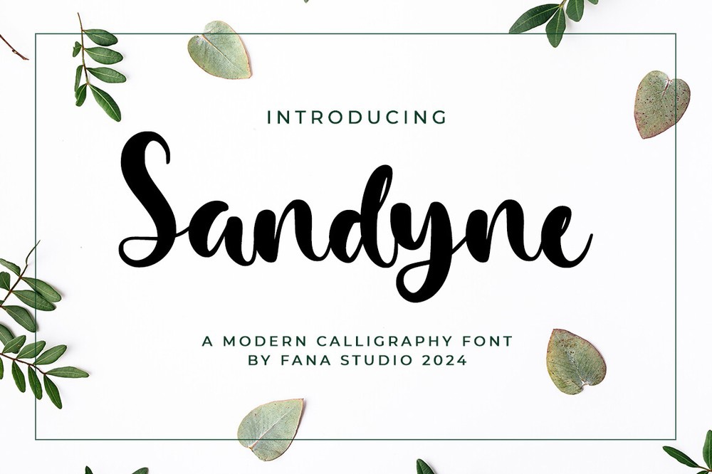 Пример шрифта Sandyne