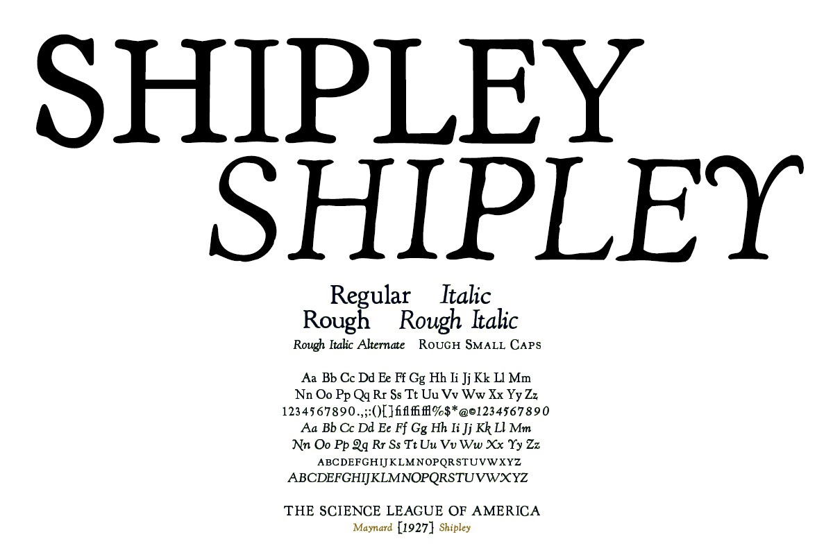 Пример шрифта Shipley Rough