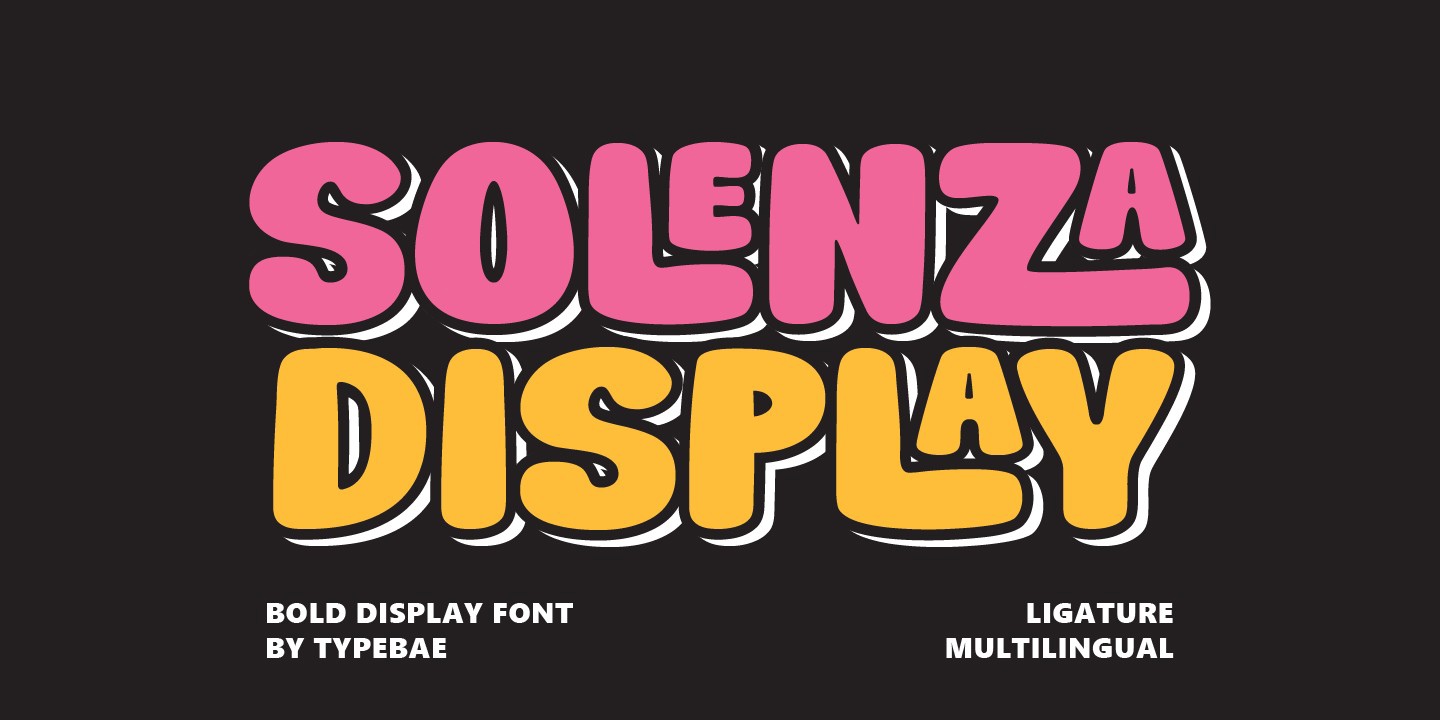 Пример шрифта Solenza Outline