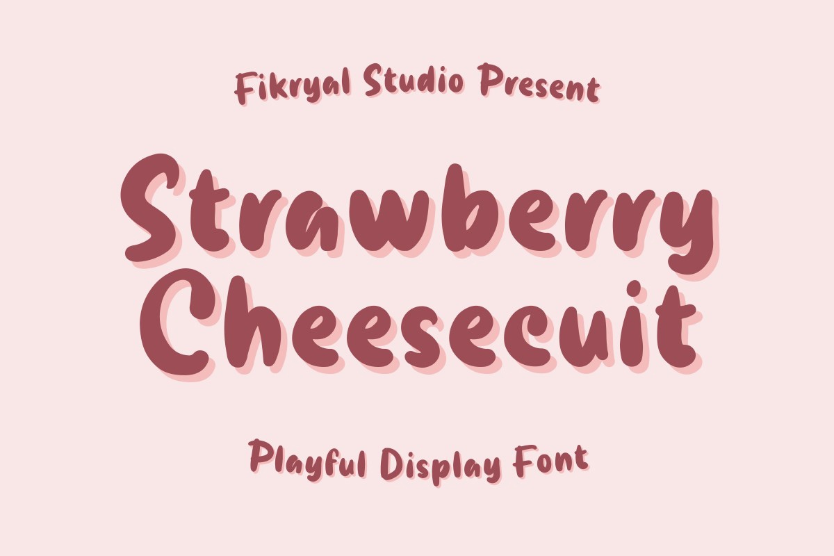 Пример шрифта Strawberry Cheesecuit