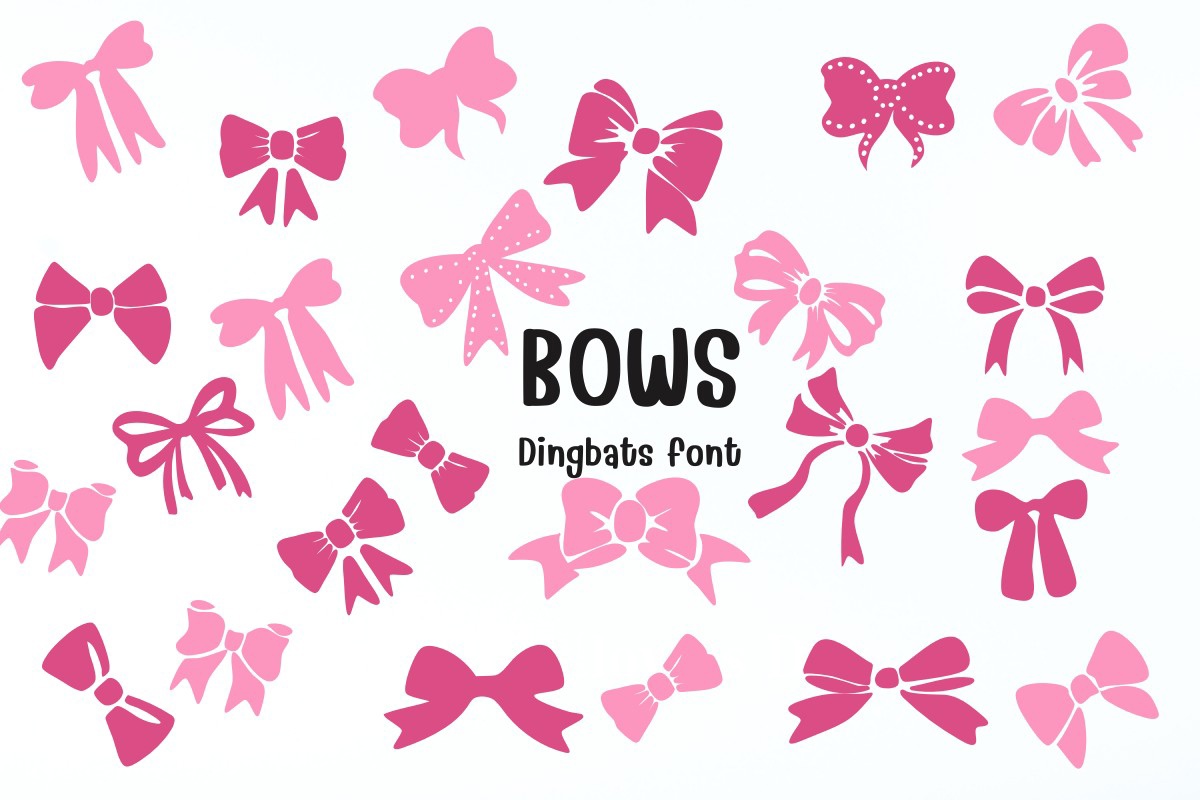 Пример шрифта Bows