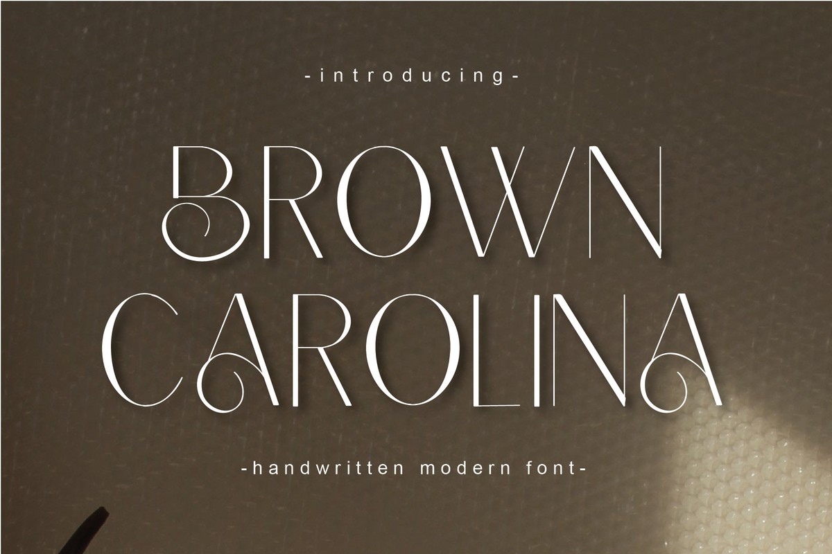 Пример шрифта Brown Carolina Regular