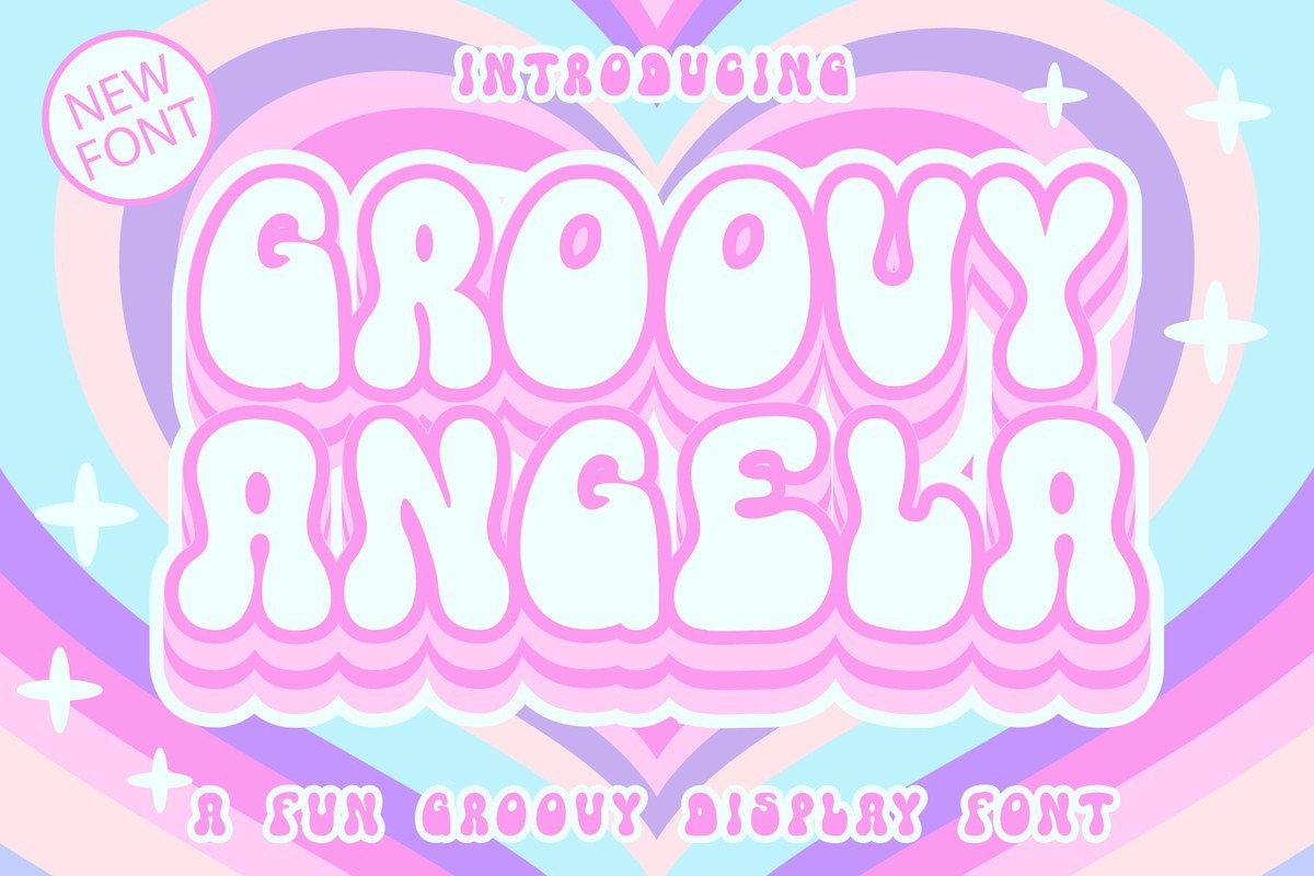 Пример шрифта Groovy Angela