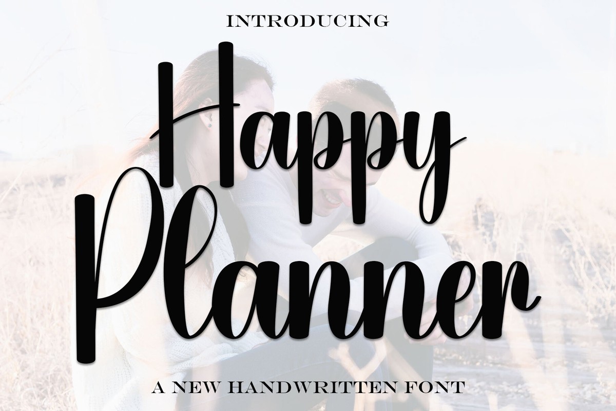 Пример шрифта Happy Planner