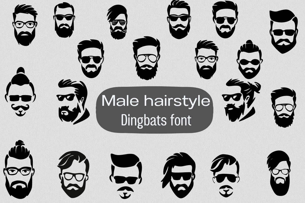 Пример шрифта Male Hairstyle