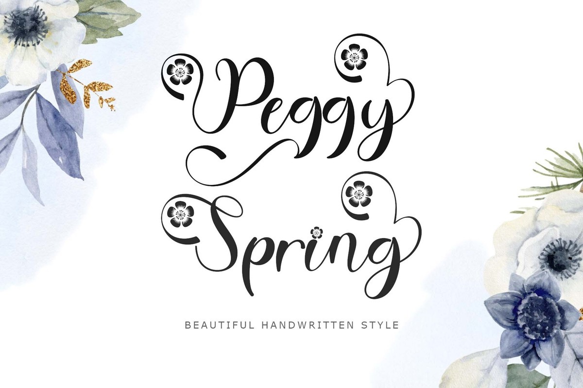 Пример шрифта Peggy Spring Regular