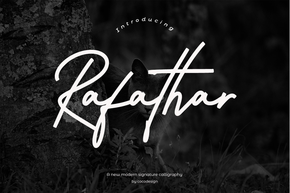 Пример шрифта Rafathar Regular