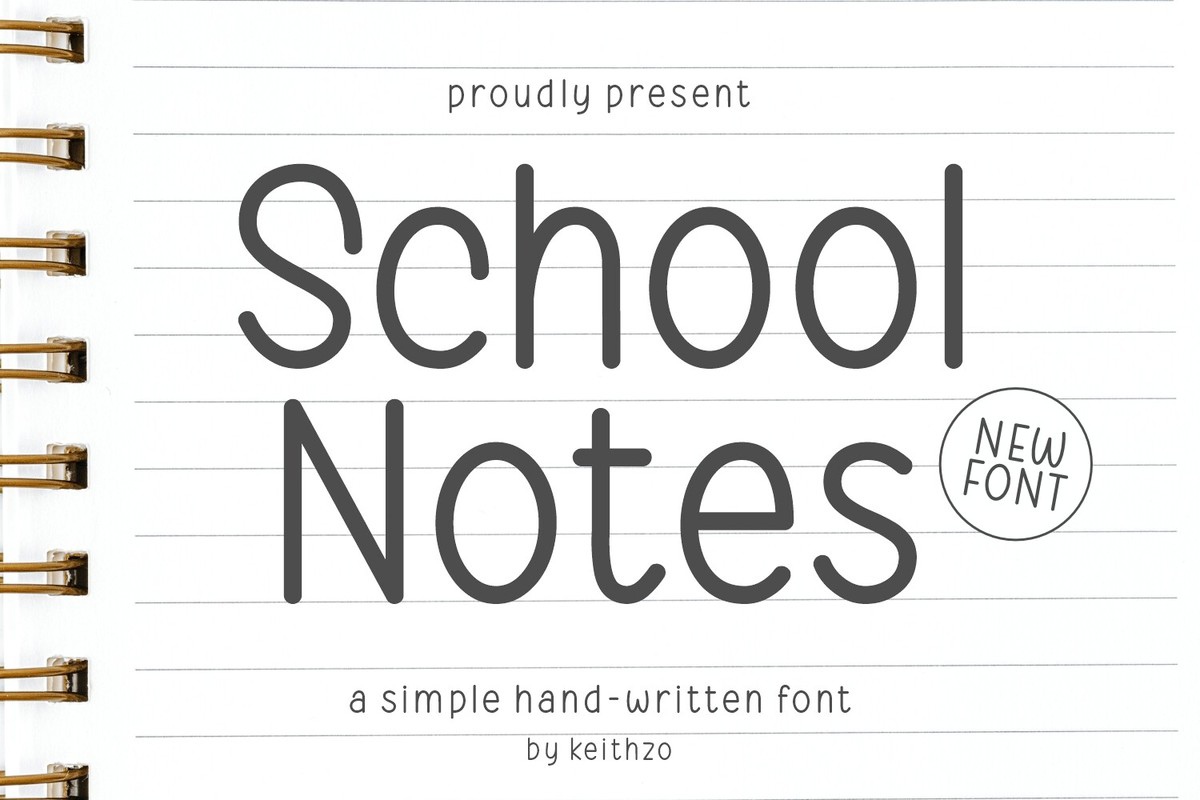 Пример шрифта School Notes Regular