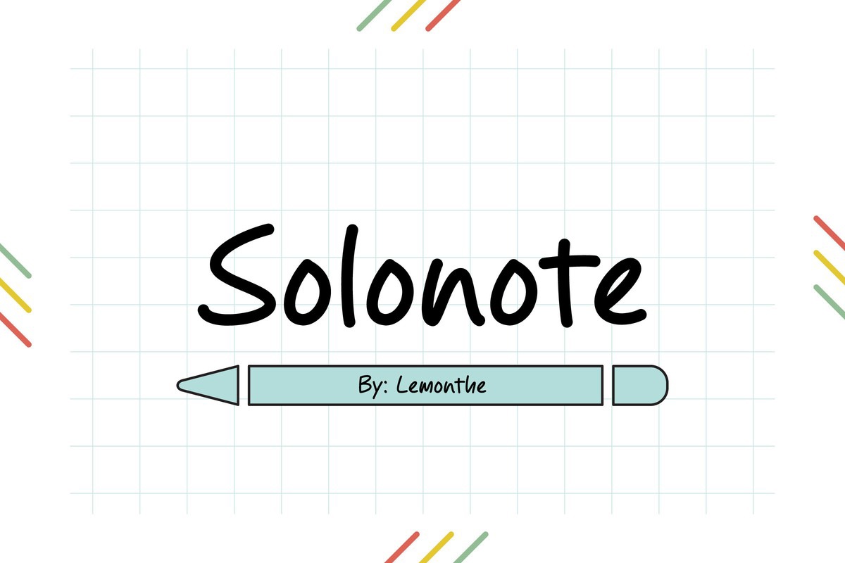 Пример шрифта Solonote