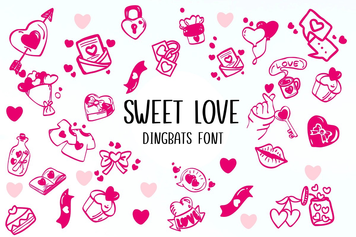 Пример шрифта Sweet Love Regular