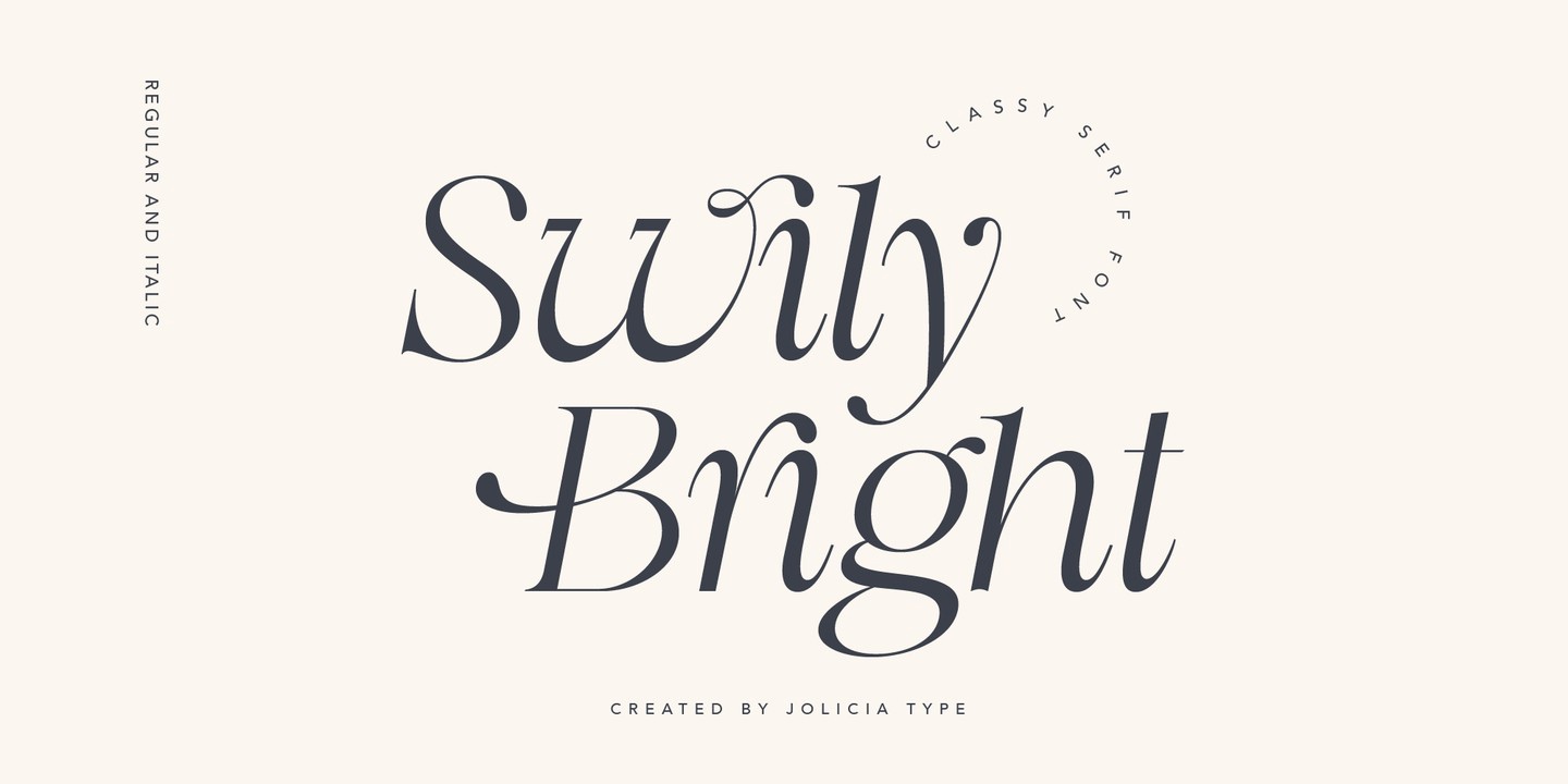 Пример шрифта Swily Bright