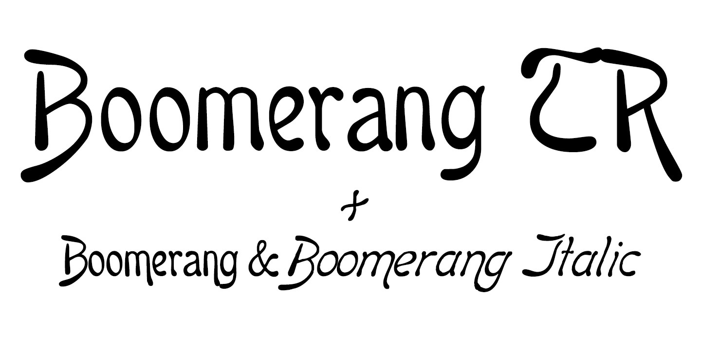 Пример шрифта Boomerang TR