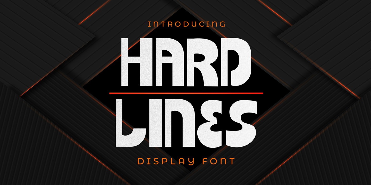 Пример шрифта Hard Lines Regular