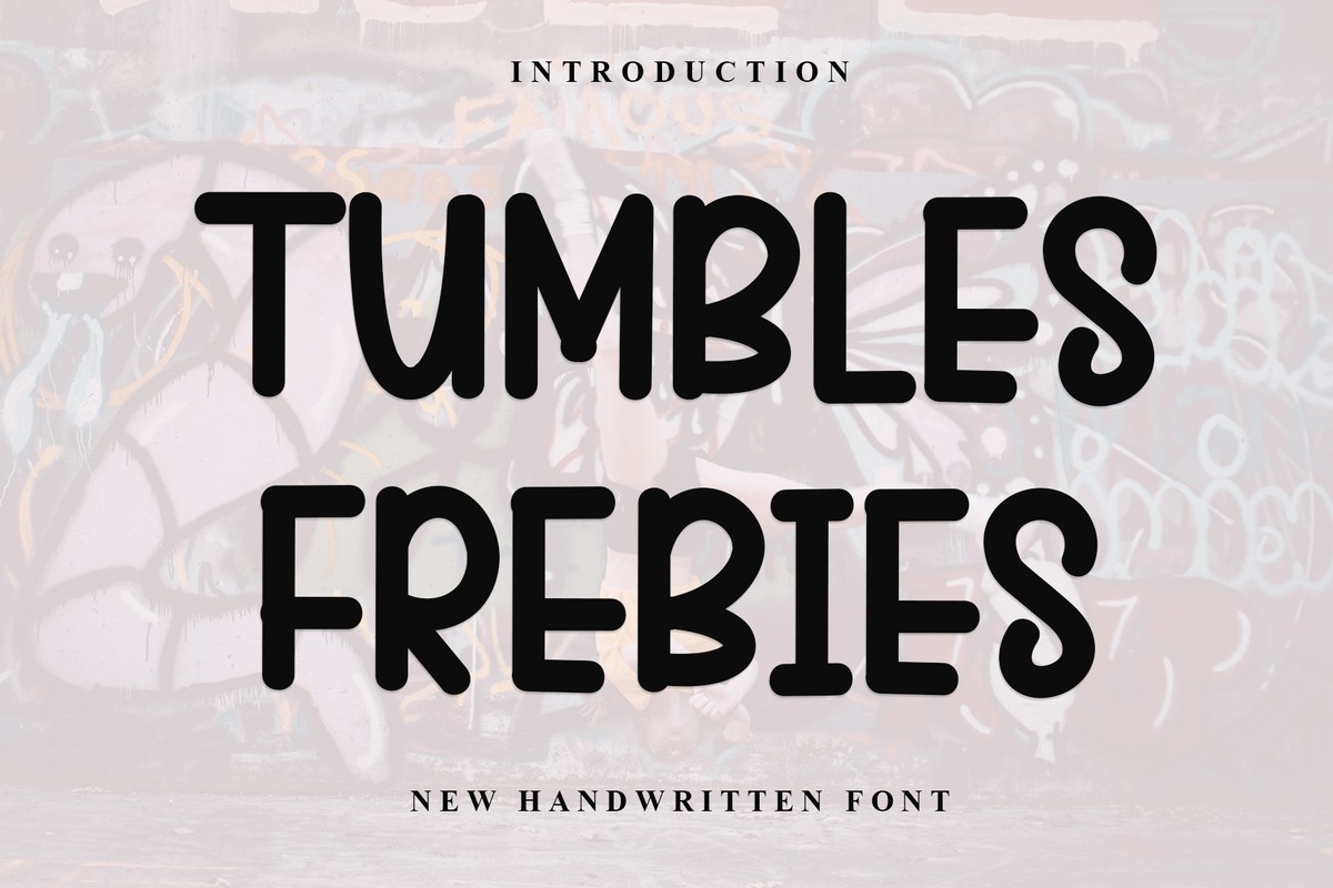 Пример шрифта Tumbles Frebies