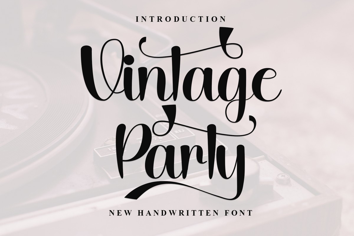 Пример шрифта Vintage Party