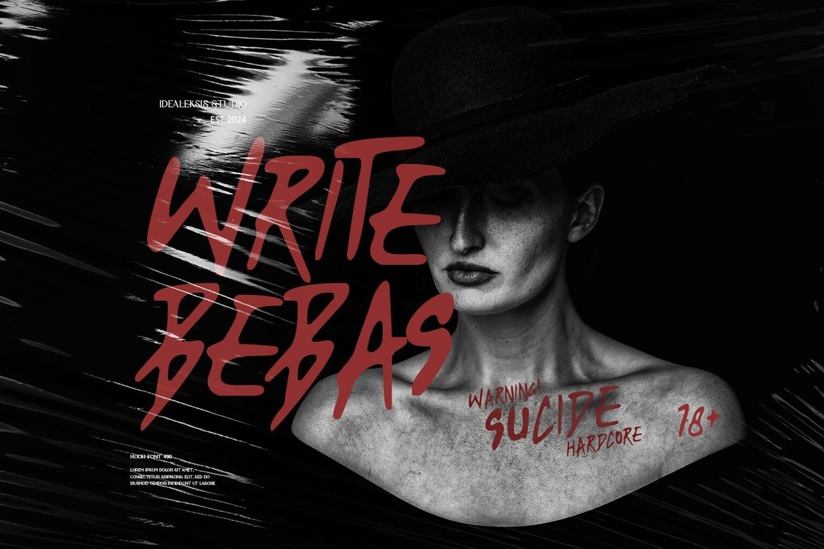 Пример шрифта Write Bebas Regular