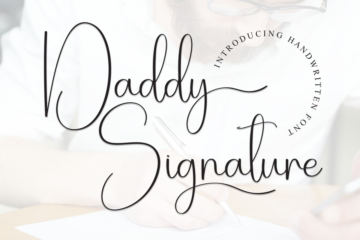 Пример шрифта Daddy Signature