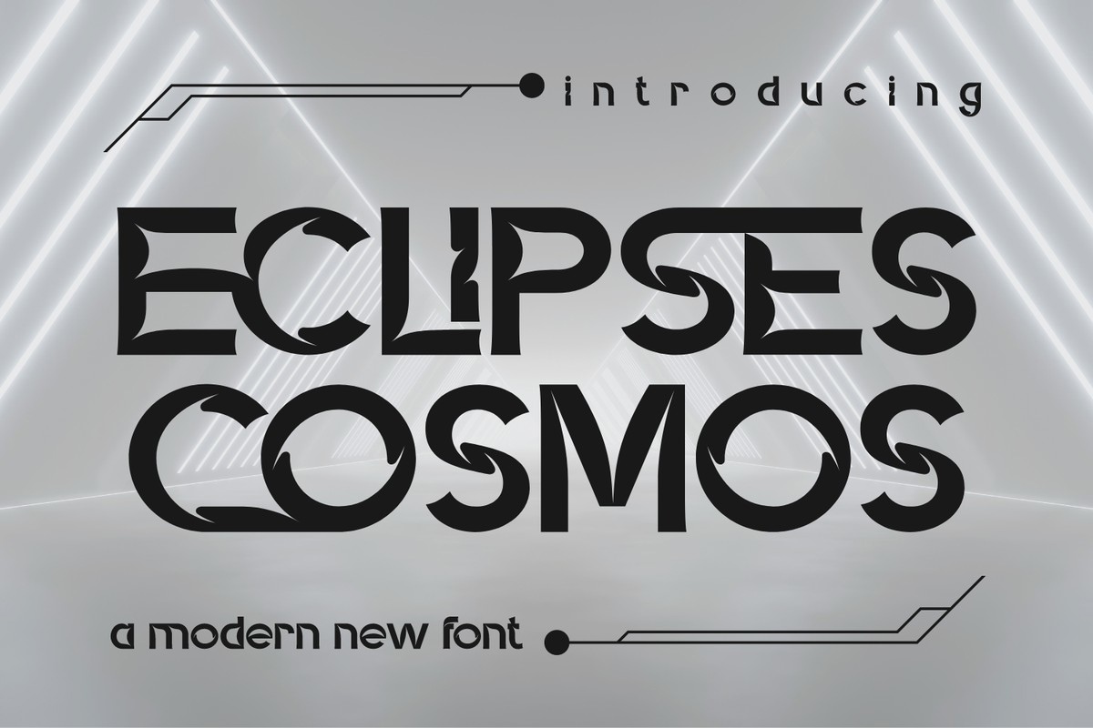 Пример шрифта Eclipses Cosmos